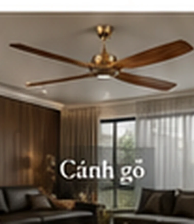 Quạt trần cánh gỗ